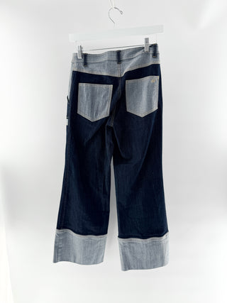 Cinq a sept 2 tone cuffed jeans, 2