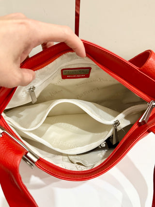 Fabrizio Poker medium size leather shoulder bag