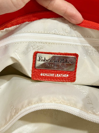 Fabrizio Poker medium size leather shoulder bag