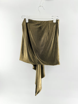 Nonchalant stretchy metallic mini skirt, S