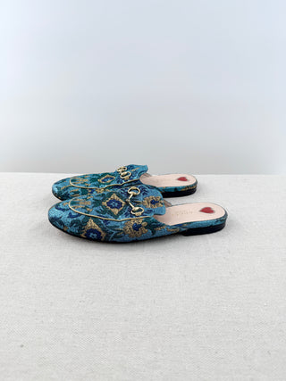 Gucci jacquard princetone mules, 38