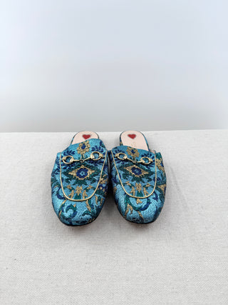 Gucci jacquard princetone mules, 38
