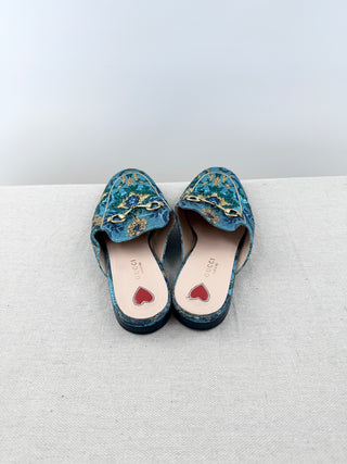 Gucci jacquard princetone mules, 38