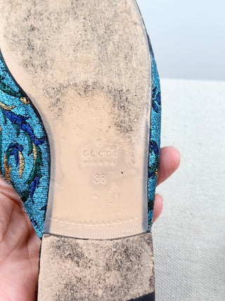 Gucci jacquard princetone mules, 38
