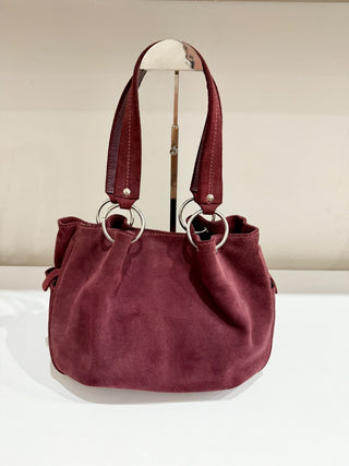 Desmo suede medium size shoulder bag