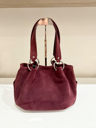 Desmo suede medium size shoulder bag