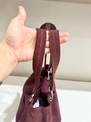 Desmo suede medium size shoulder bag
