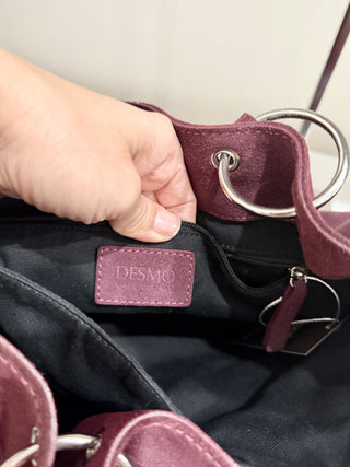 Desmo suede medium size shoulder bag