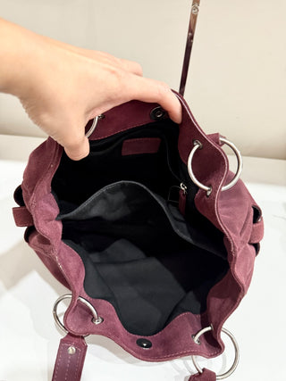 Desmo suede medium size shoulder bag