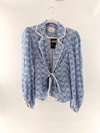 Azulu pattern blazer top, XS