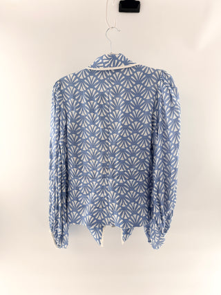 Azulu pattern blazer top, XS