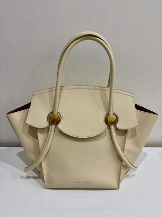 Proenza Schouler Pipe Leather Top-Handle Tote Bag Cream Women's Large