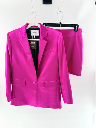 Frame satin set blazer and mini skirt, top XS / bottom 4