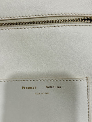 Proenza Schouler Pipe Leather Top-Handle Tote Bag Cream Women's Large