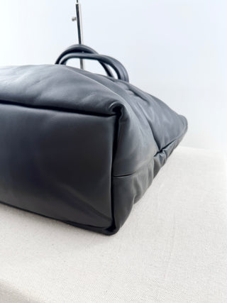 Saint Laurent large quilted lambskin puffer tote bag