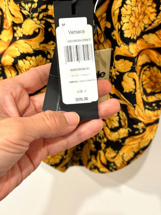 NWT Versace One Piece Lycra Vita Recycled Barocco Allover Swimsuit Yellow 4 / L