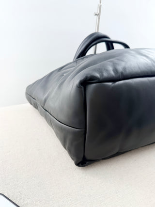 Saint Laurent large quilted lambskin puffer tote bag