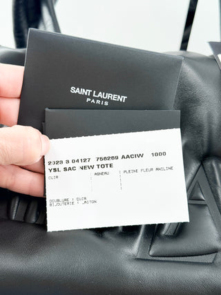 Saint Laurent large quilted lambskin puffer tote bag