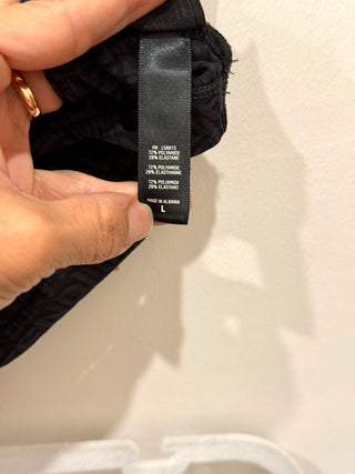 Fendi X Skims Logo Print Bikini Set; Bralette Top & Bikini Bottom Black Women's Size L