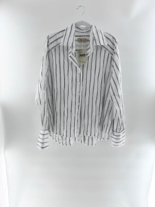 JBQ cotton blend striped button down shirt, XL