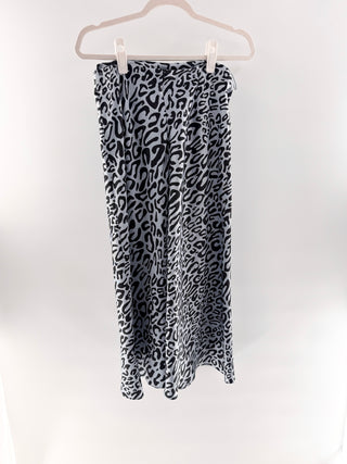 Rebecca Minkoff animal print silky maxi skirt, 2