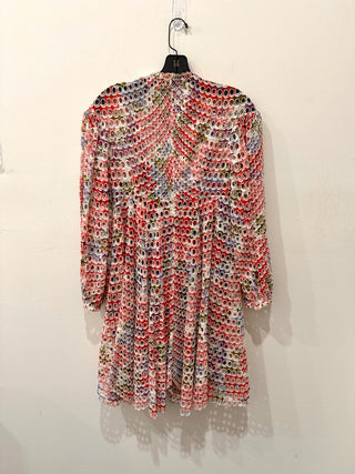 Zimmerman The Poppy Eyelet Short Dress Crimson Floral Women's Size 1 / Small