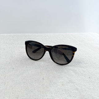 Gucci GG 3784 Black Gold Turquoise Acetate Frame Gray Lens Cateye Sunglasses