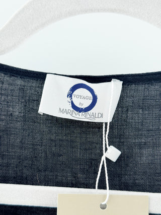 Marina Rinaldi linen tunic with embroidery, US 14