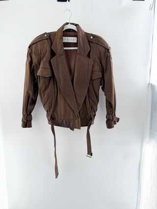 Andrew Marc vintage leather blazer jacket, M