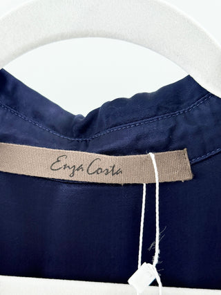 Enza costa rayon button down blouse top, 4 / XL