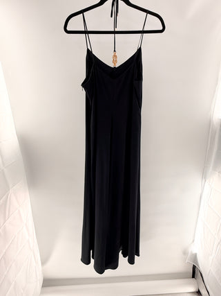 Simona Corsellini sleeveless long silk blend dress with metal detail, 44 / 12