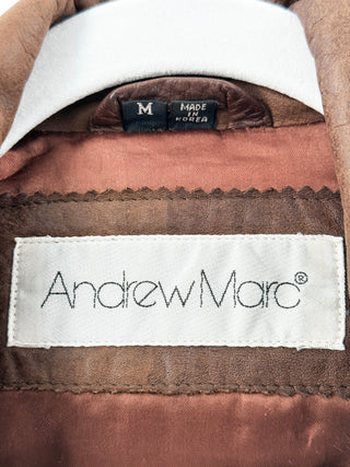 Andrew Marc vintage leather blazer jacket, M