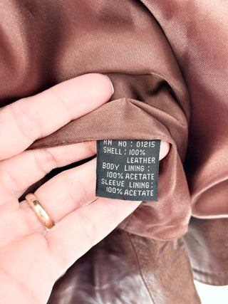 Andrew Marc vintage leather blazer jacket, M