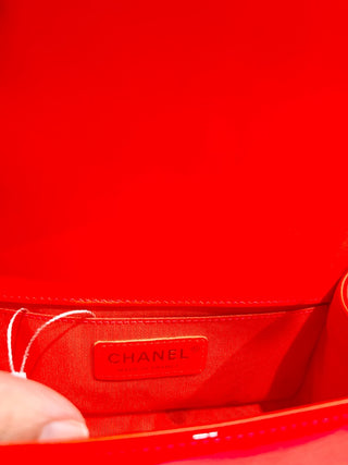 Chanel small boy bag patent leather