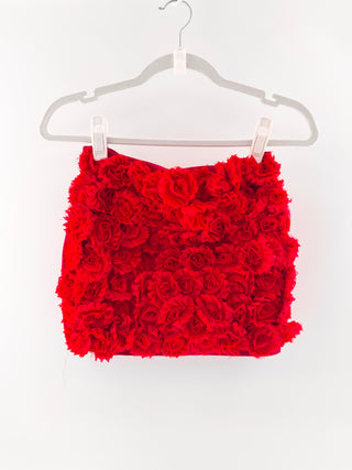 Burdash Bikinis Rosette crop top & mini skirt set, os