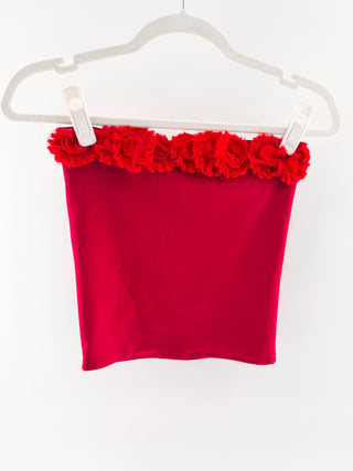 Burdash Bikinis Rosette crop top & mini skirt set, os