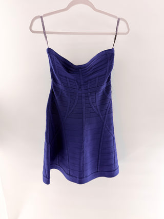 Herve Leger Strapless bandage mini dress with corset bodice, s