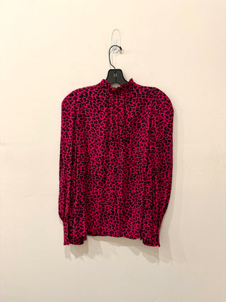 Zadig & Voltaire Titus Print Leo Tunic Shirt Blouse Framboise Women's Size Small