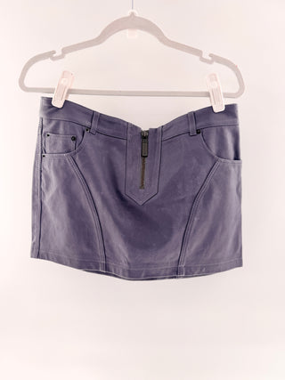 Dundas x Revolve leather mini skirt with buckle strap detailing & matching cropped halter, M / M