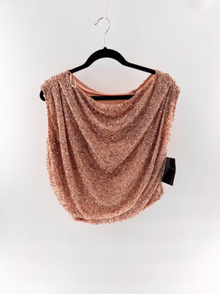 Retrofete Sequin draped top, xs