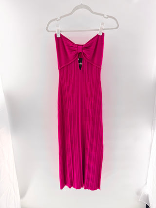 Cult Gaia ribbed knit maxi dress with box bust cutout, s