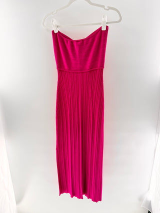 Cult Gaia ribbed knit maxi dress with box bust cutout, s