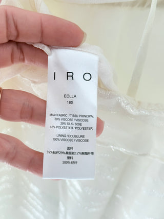 IRO ruffle semi sheer dress eolla, 38 FR / US 6