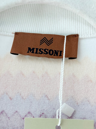 Missoni zig zag terry cloth set polo crop top and wrap mini skirt, IT 36 / 0 US