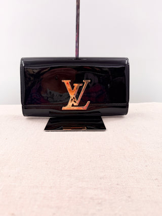 Louis Vuitton patent leather louise clutch bag