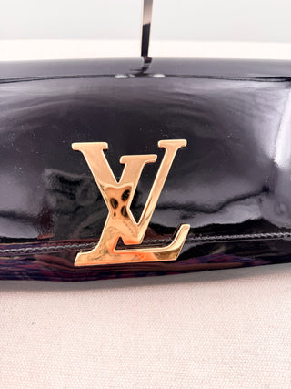 Louis Vuitton patent leather louise clutch bag