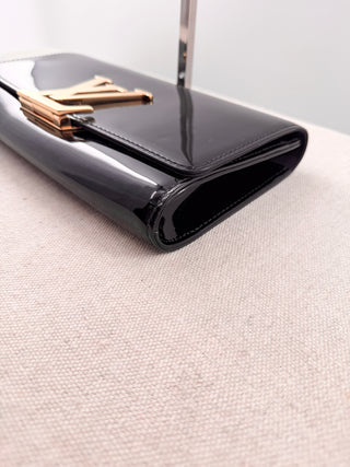 Louis Vuitton patent leather louise clutch bag