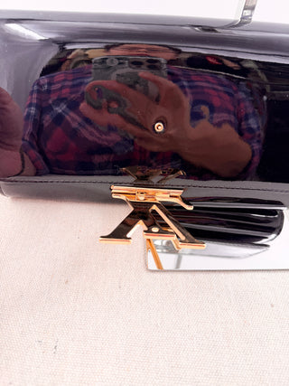 Louis Vuitton patent leather louise clutch bag
