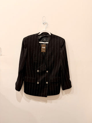 Anine Bing woold blend striped blazer, XS - oversized