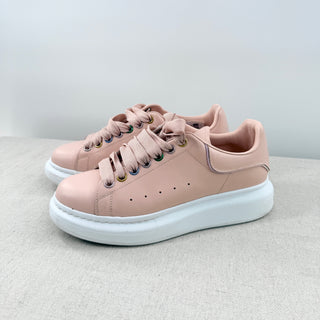 Alexander McQueen Oversized Glitter Chunky Lace-Up Sneakers Pink Women's EU 38